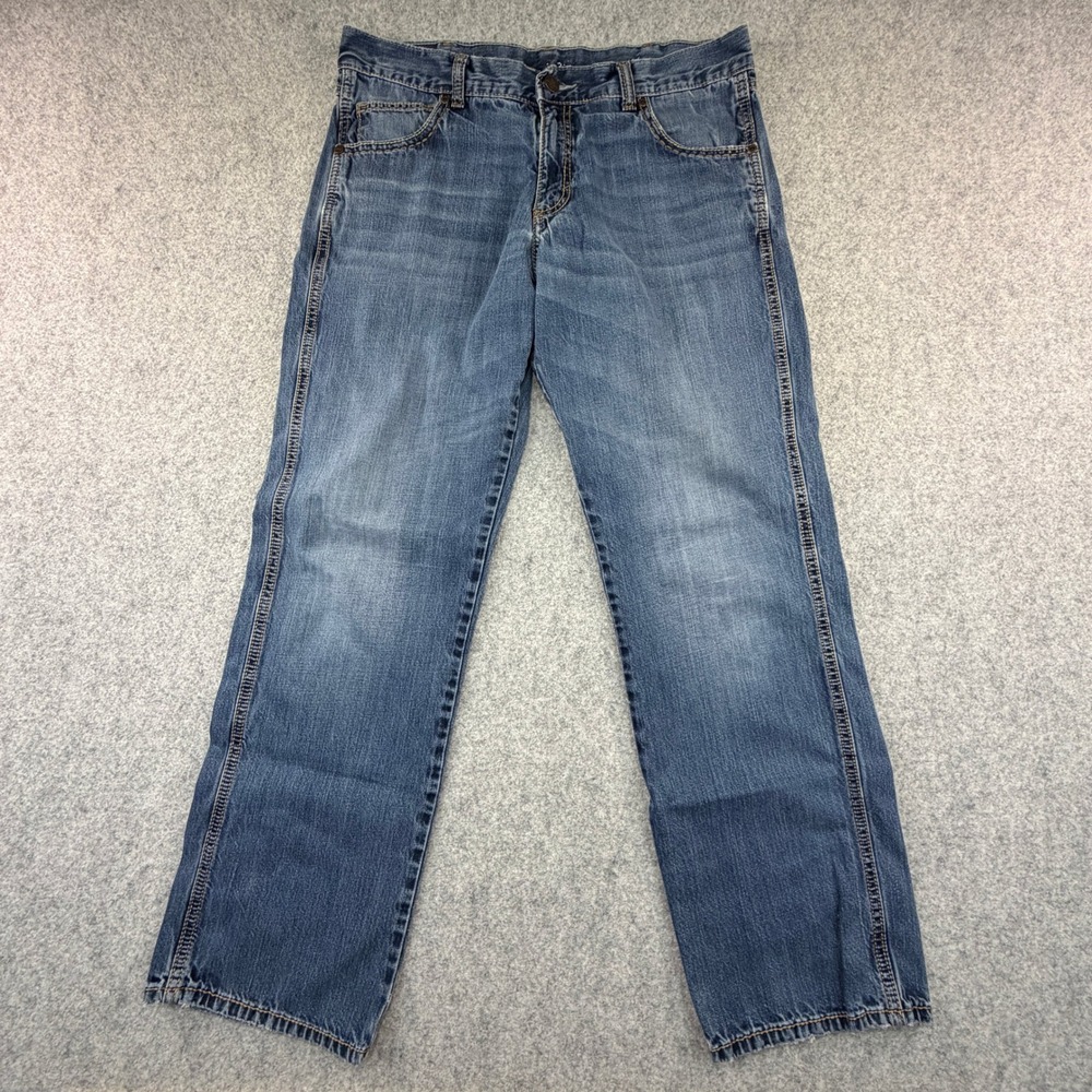 Wrangler Retro Mens Relaxed Straight Leg Jeans Blue WLT30OM 36x34